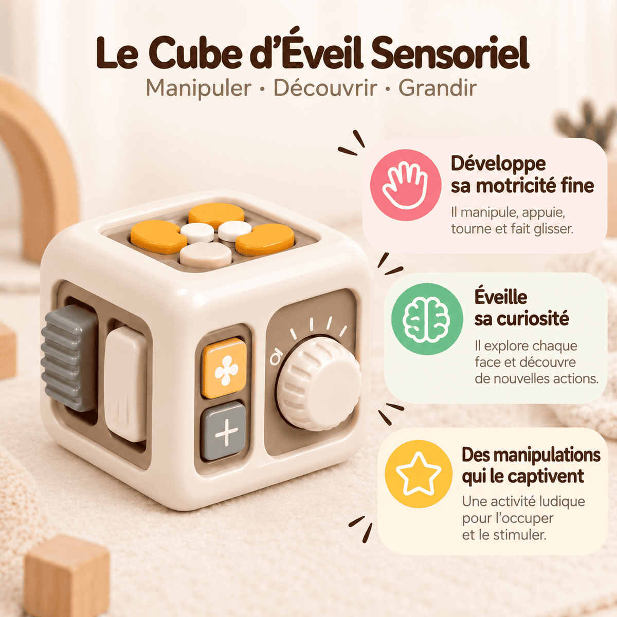 Le Cube d’Éveil Sensoriel 🧩
