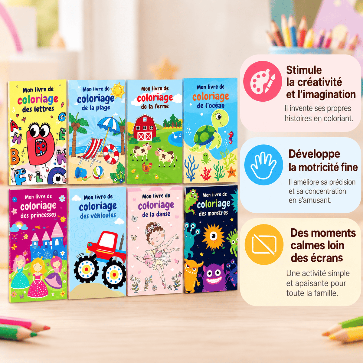 Pack de 8 livres de coloriage 🎨